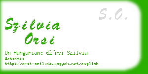 szilvia orsi business card